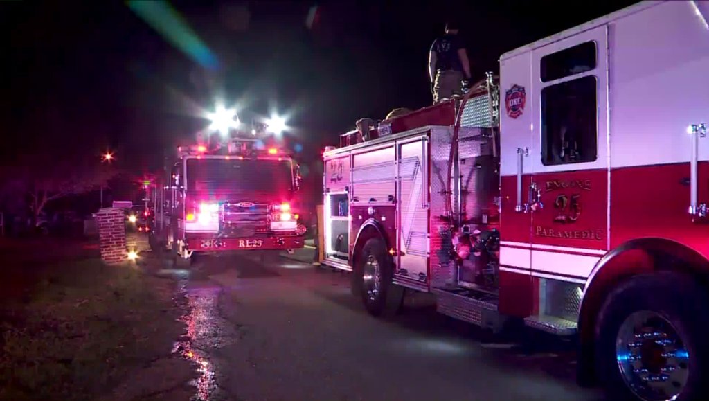 Early Sunday morning a house fire near SW 29th and Portland Ave. sent one person to the hospital for smoke inhalation . Fire crews were called to the scene around 2 am after flames engulfed a neighborhood home, lighting the living room on fire.