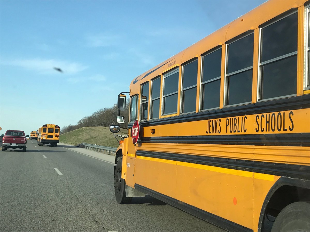 Jenks caravan headed to the Capitol Thursday.   