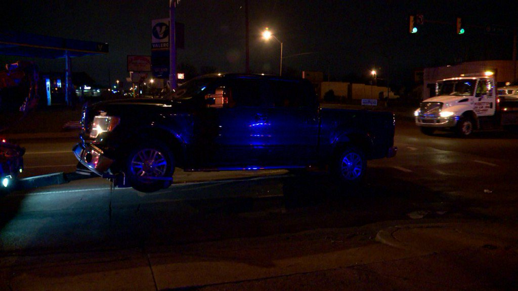 A woman is in critical condition after being struck by a vehicle in southwest Oklahoma City. Police say a woman was pushing her SUV near S.W. 29th and Western when another vehicle crashed into the SUV from the other side.