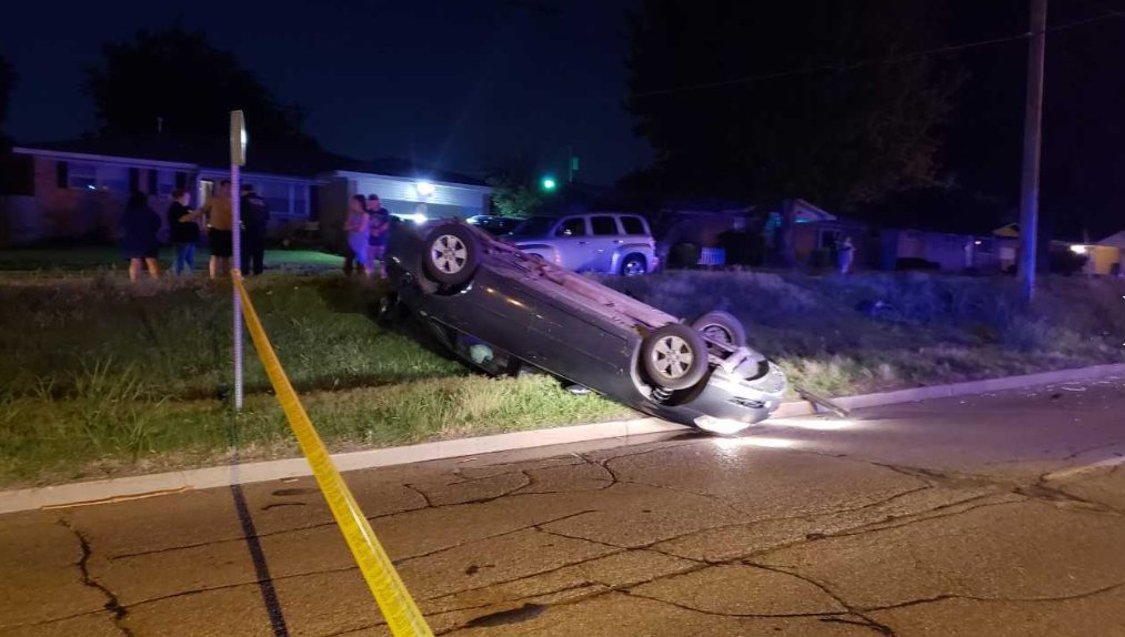 Police say several people are on the run after a rollover crash and shooting in midtown Tulsa. It happened around 11 p.m. Monday near 21st and Memorial. Police say an SUV was chasing a car down 77th East Avenue when the car flipped over. Four people then got out of the SUV, and two of them started shooting at the driver who flipped his car, according to police.