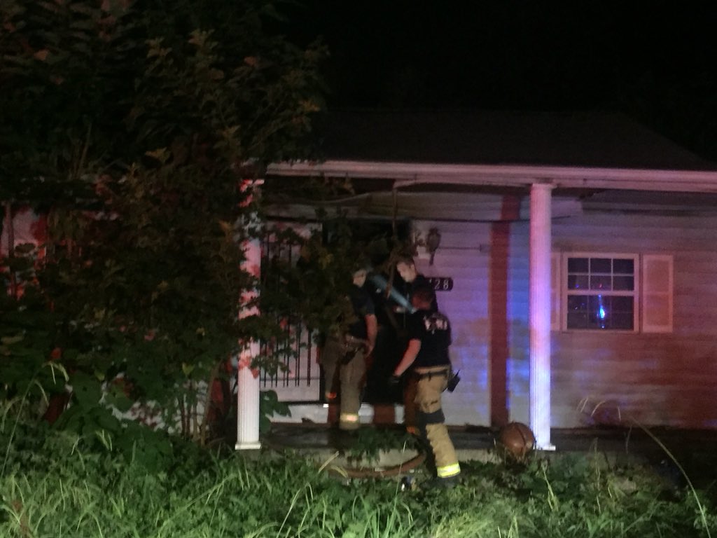 The back of a home was on fire this morning. SW 18th and Grand. The back and the interior of the home is destroyed, and the home is a total loss. No one was inside