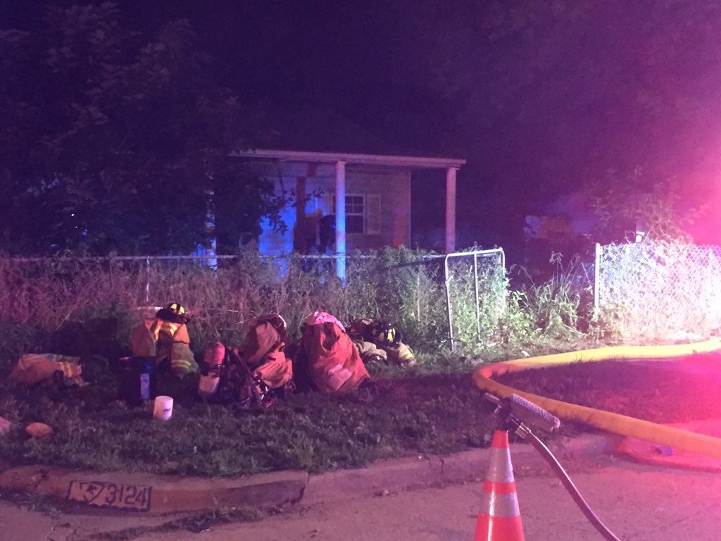 The back of a home was on fire this morning. SW 18th and Grand. The back and the interior of the home is destroyed, and the home is a total loss. No one was inside