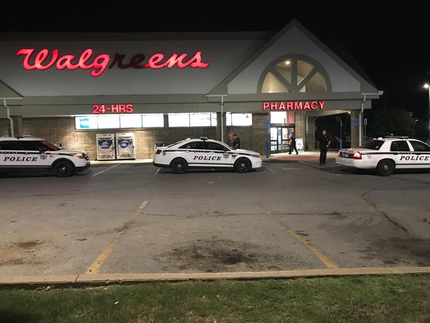 Police are getting more information about an armed robbery at a Walgreens near 15th and Lewis. An employee called 911 at 4:35 Friday morning after a black male with a gun and wearing a black hoodie with gray sweatpants fled.