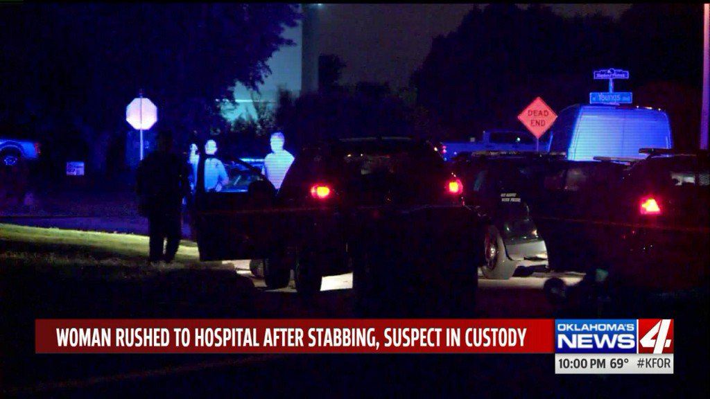 Woman injured, man in custody following stabbing in northwest Oklahoma City    