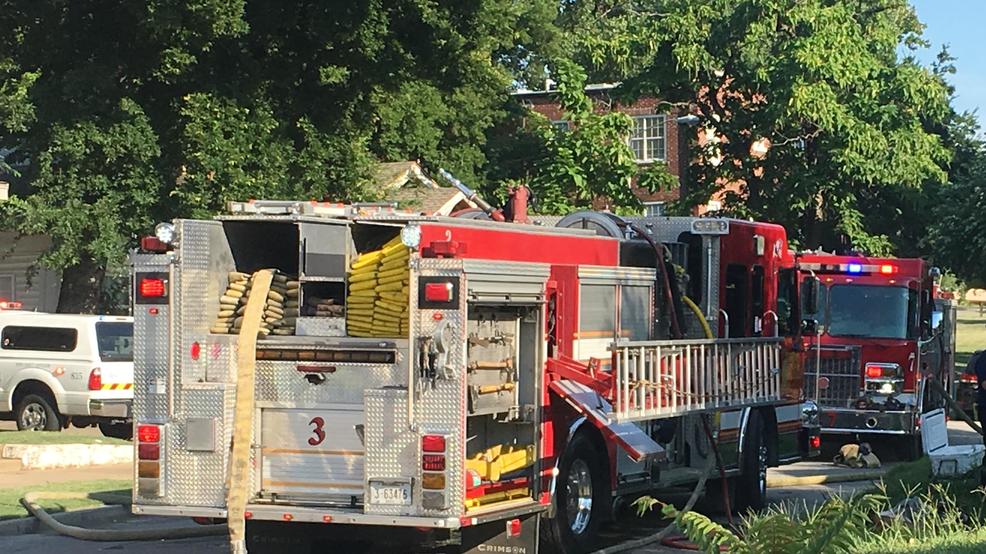 Fire is under control at a home near West Taft Avenue and South Hickory Street. Sapulpa police says an elderly woman was found dead inside the home.