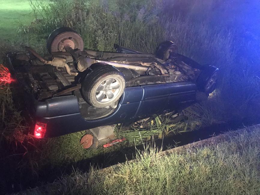Truck found overturned in ditch near Admiral Place and Mingo Road