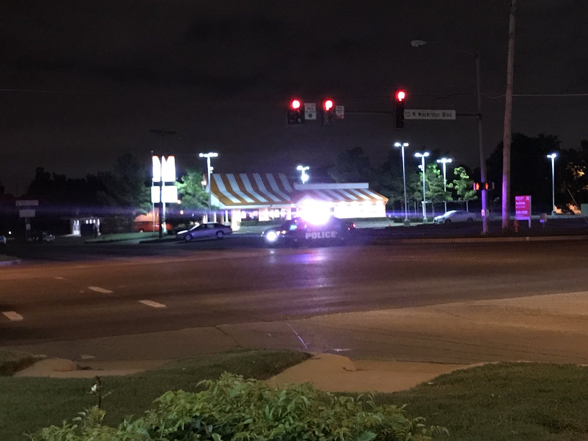 Police are still on scene here at NW 36th and MacArthur where an officer involved shooting happened late last night. NW 36th between St. Charles and MacArthur is still blocked off