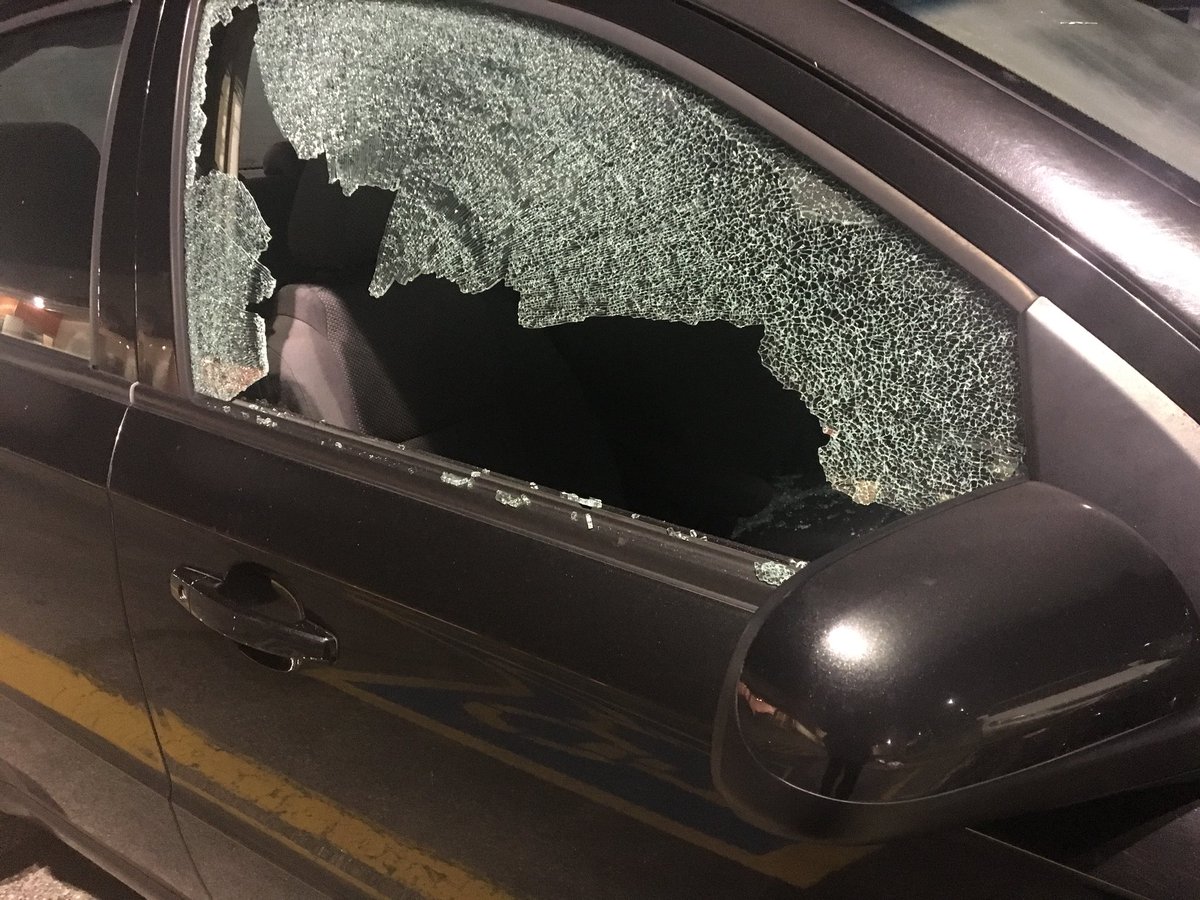 Police say someone shot through the front window of  Home Depot