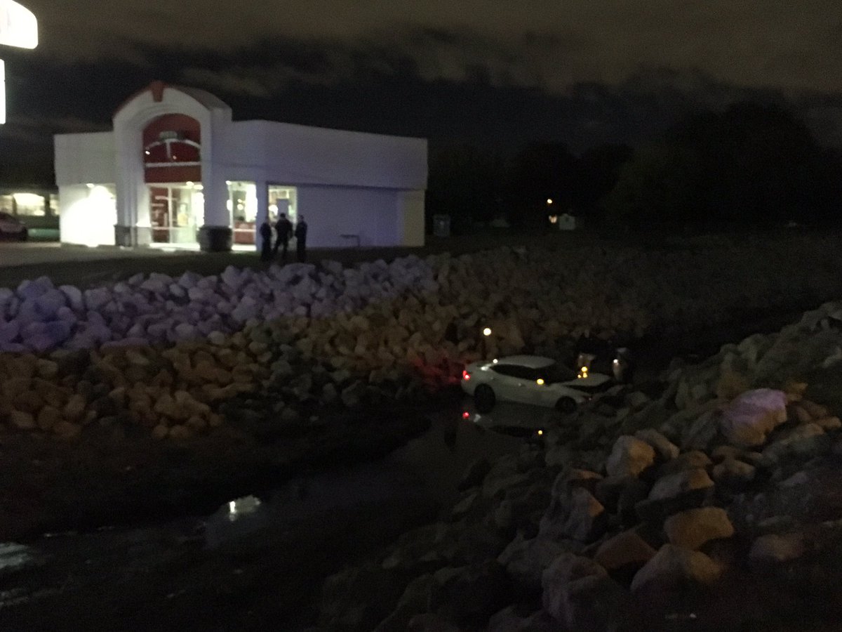 Tulsa Police Homicide is on the scene near 31st and 169. Police say this car veered off into a creek and the driver is dead. They believe there was a shooting involved in this incident.   