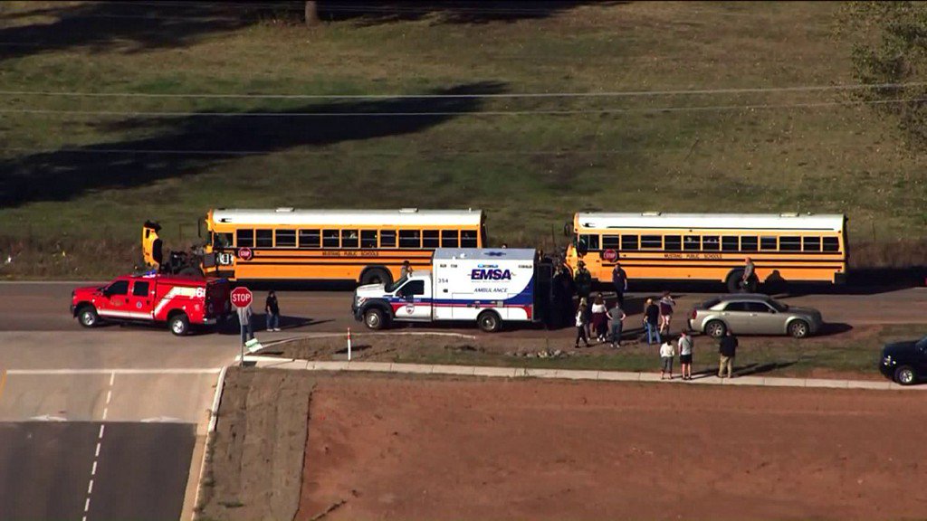 Two school buses involved in wreck in southwest Oklahoma City    