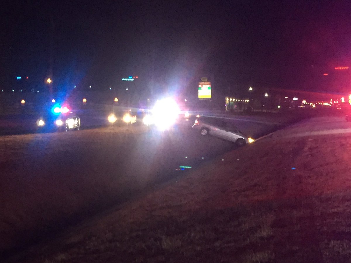 Just got to the scene of the end of a reported police chase. This is where it ended here near Reno and MacArthur. 