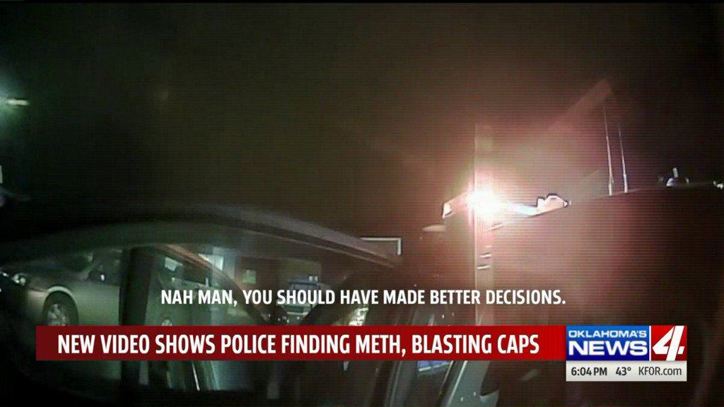 OKC police body camera video shows arrest of men caught with meth, explosive devices    