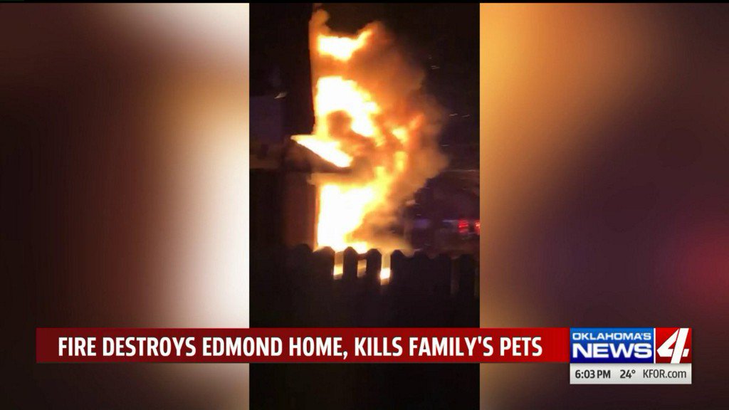 New Year's Day fire destroys Edmond home, pets perish    