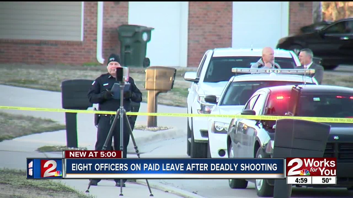8 officers on paid leave after deadly Muskogee shooting.    