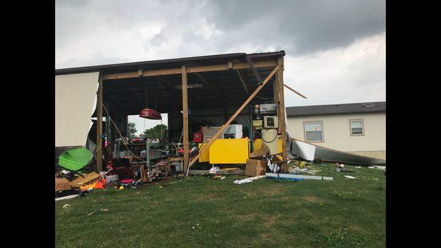 Severe weather damage in Okmulgee    