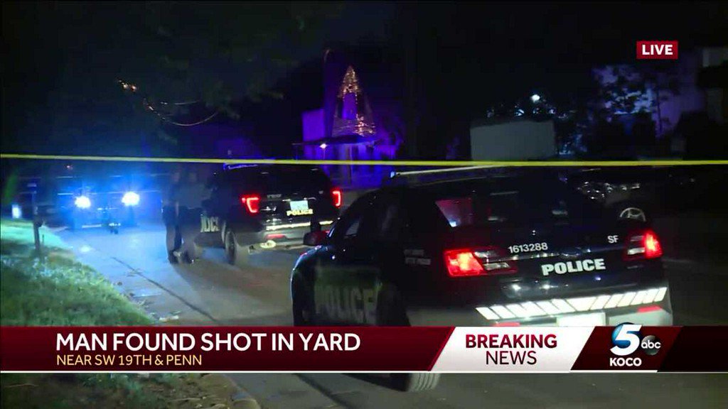 Man with gunshot wound taken to hospital after being found in southwest OKC yard, police say    