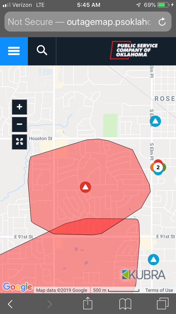 More than 1,688 power outages in this neighborhood, not including nearby areas in Broken Arrow