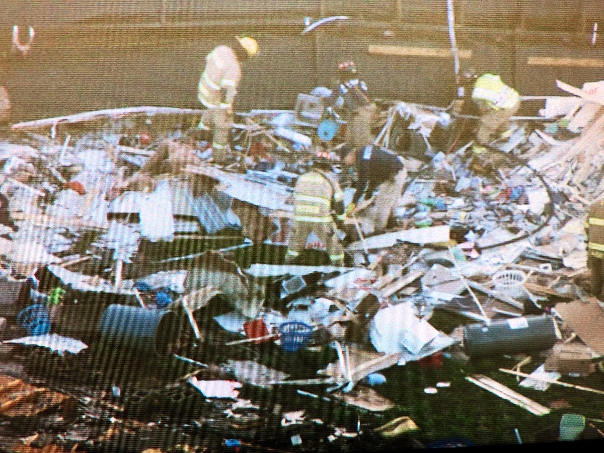 Confirms 15 mobile homes and a motel with serious damage. Search continues. ElReno    