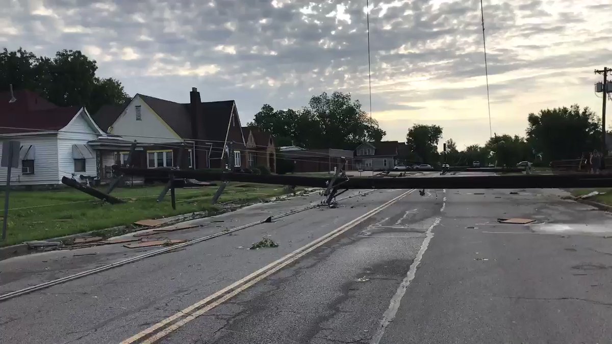 This street in Sapulpa took a major hit when a tornado ripped through town overnight