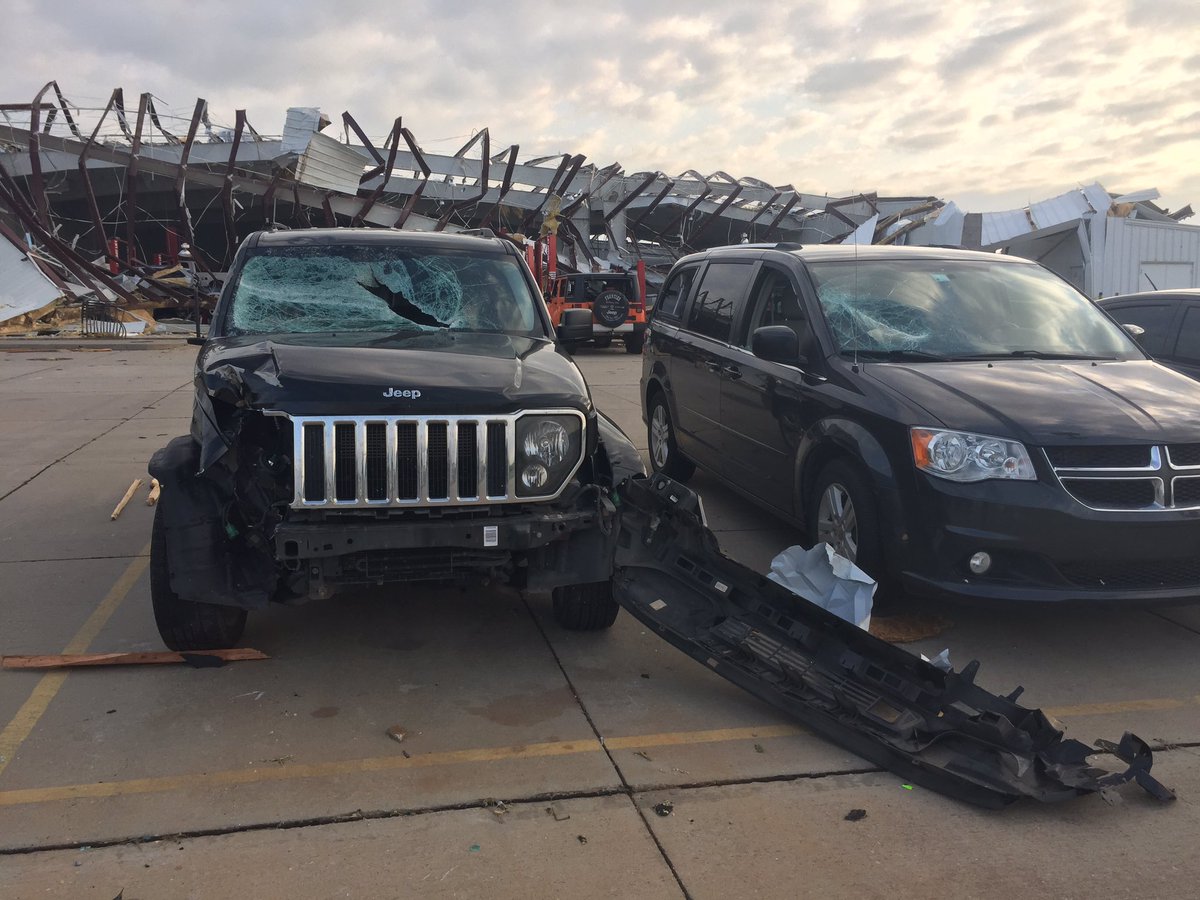 These two vehicles are feet from each other. One destroyed, the other barely touched