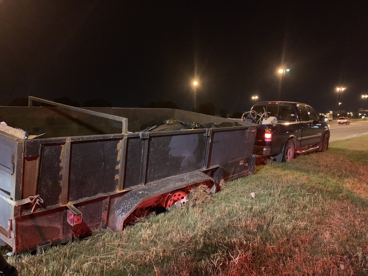 Pursuit ends at I-44 and Riverside after a driver hauling a trailer refused to pull over.