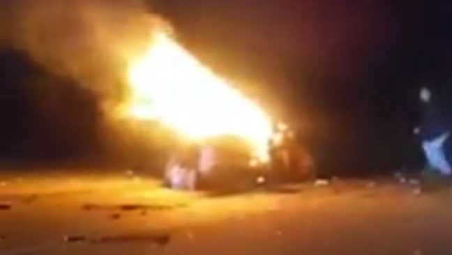 Good Samaritans save man from burning vehicle after head-on crash    