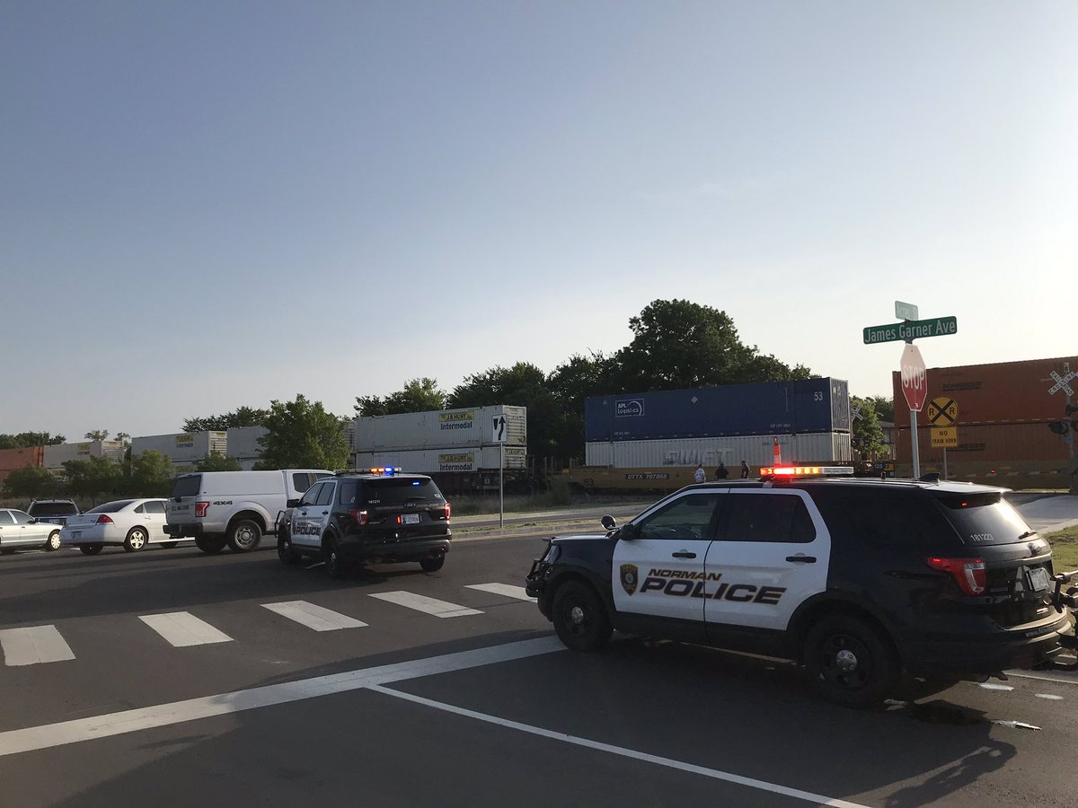 A person died this morning after being hit by a train. Several intersections along James Garner Ave. from Eufala to Acres are blocked. 