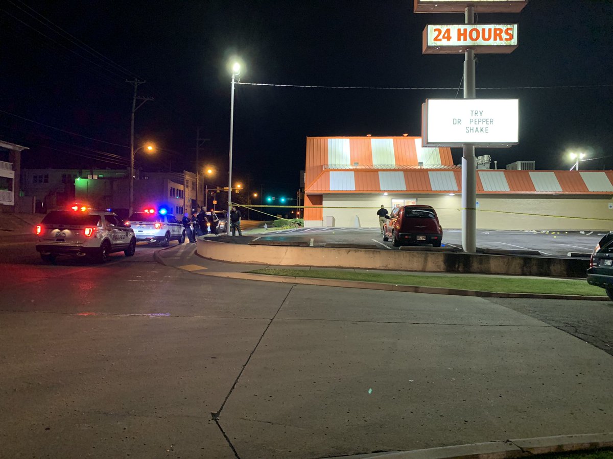 A man is found shot multiple times in the parking lot of this Whataburger (15th and Peoria) Tulsa Police say he died at the hospital. Officers have a suspect in custody