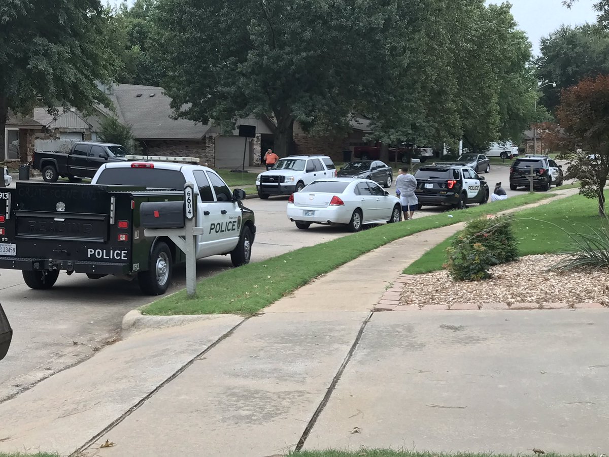 Broken Arrow Police on scene of a home invasion near north Elm and East Tucson Street. Officers are still looking for the suspects but say they don't believe this was a random attack.