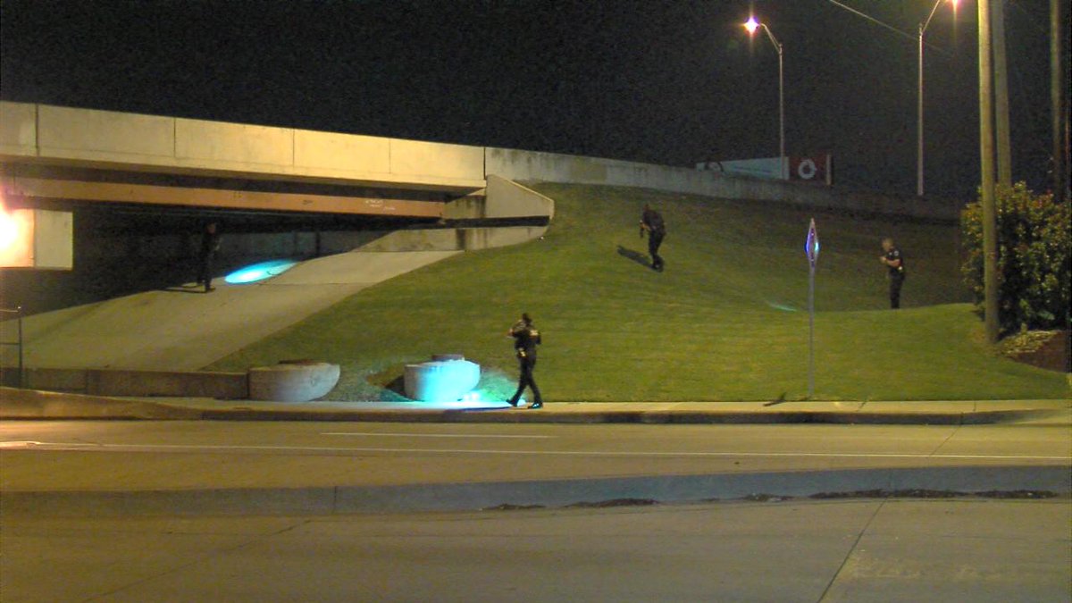 Tulsa Police say this man attempted to rob 2 people at gunpoint this morning in the parking lot of Lipstick Cabaret. Police say he was wearing a mask & carrying a pistol. TPD says he fired a shot &amp; took off. They found him hiding in weeds just north of the parking lot. 