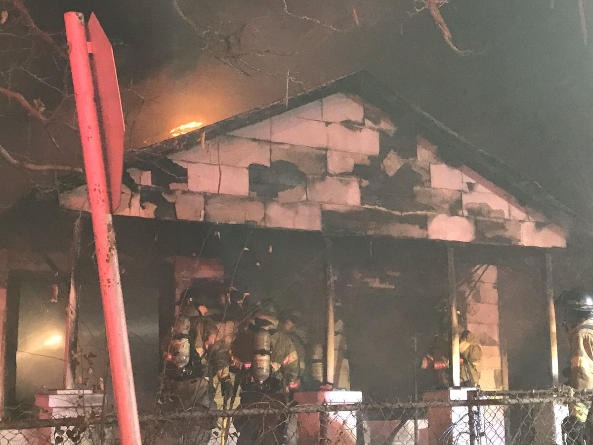 Is battling a house fire near Oklahoma and N Trenton. 