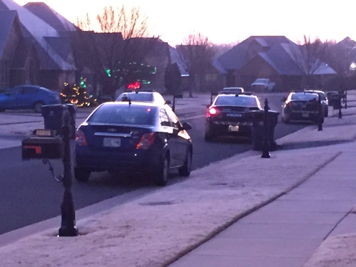 Scene of a shooting at NW 153rd St. and Misty Park Dr. @OKCPD tell a husband shot his wife, she's   in critical condition, and then shot himself, he is   dead