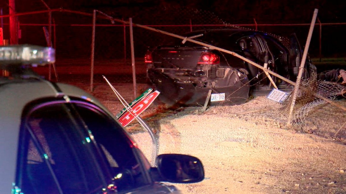 A vehicle crashed into a building overnight, during a pursuit that began in north Tulsa.