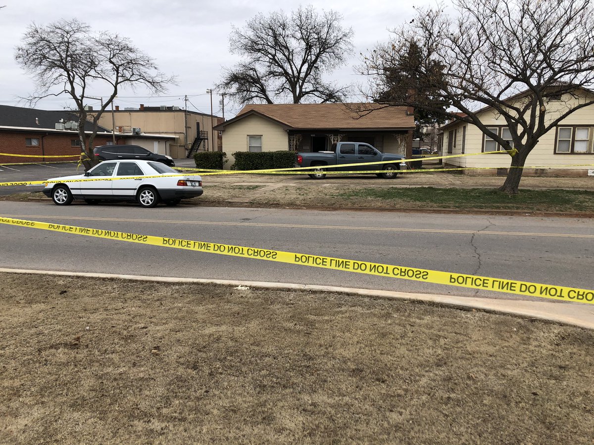 2 people are dead after a shooting in Chickasha around 9 am this morning.  The suspect fired shot at an officer, but no one was hit and he is in custody. 