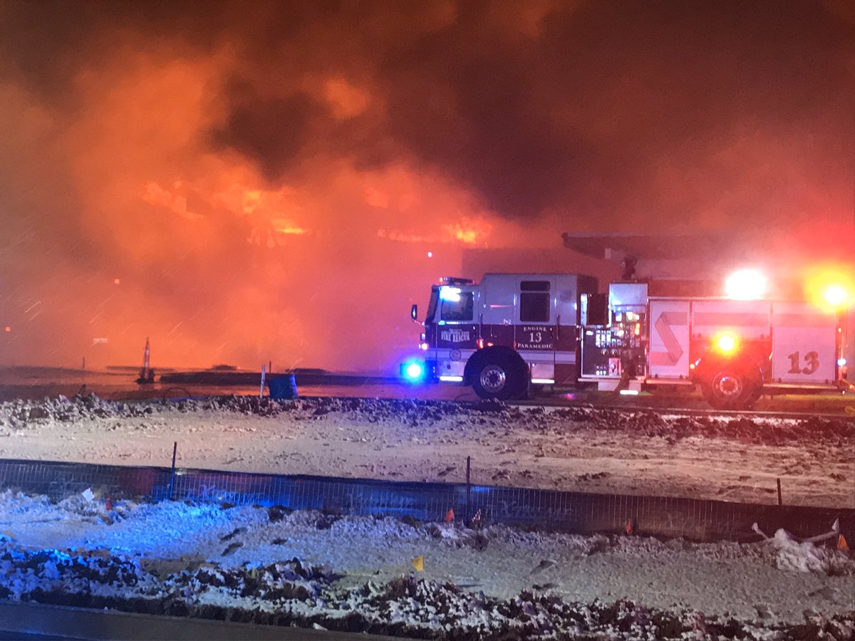 OKCFD tells this was a large rehab center under construction. One wing of the facility is destroyed. Fortunately no injuries to report, this was a large fire with more than 70 firefighters on scene. 