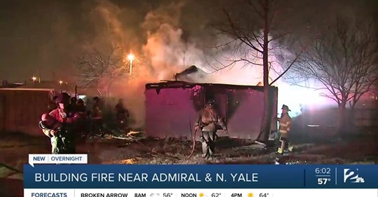 Building fire near Admiral and North Yale. The fire was quickly contained and now the focus turns to how it started