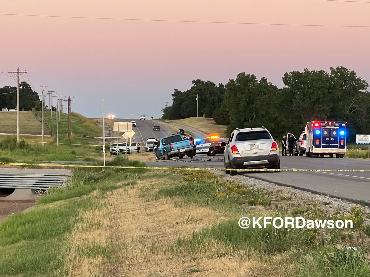 oklahoma county Sheriffs office and numerous fire agencies are investigating what led up to this deadly crash on Hwy62 involving a motorcycle. Hwy 62 is closed in both directions.  