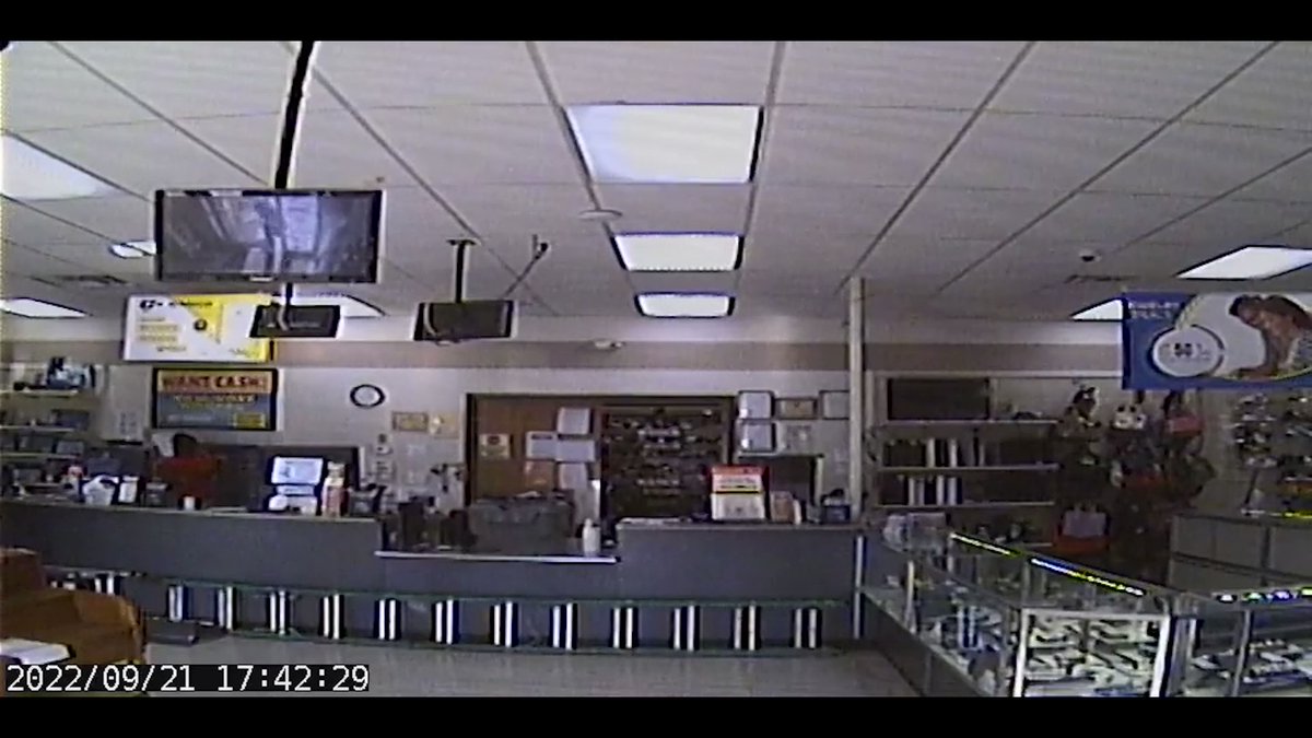 Video from an armed robbery of a pawn shop that took place in the 5900 block of N. May. One of the victims estimated the suspect was between 6'03-6'05. If you have any info on this one, contact