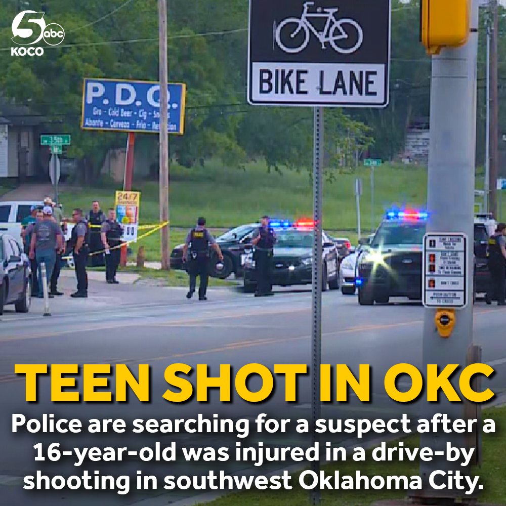Police are searching for a suspect after a 16-year-old was critically injured in a drive-by shooting near Capitol Hill High School in southwest Oklahoma City.