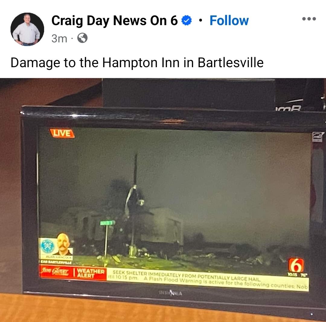 Damage in Bartlesville, Oklahoma