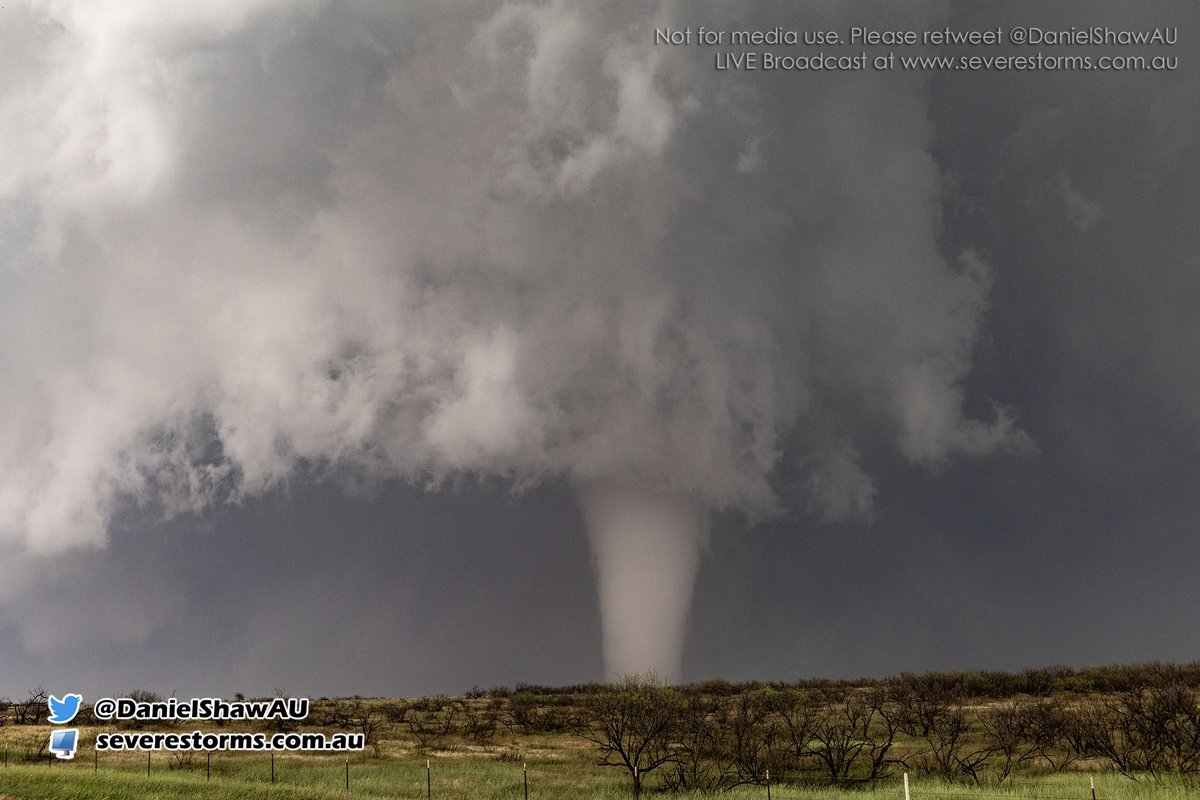 Tornado forms  NE of Creta, Oklahoma.
