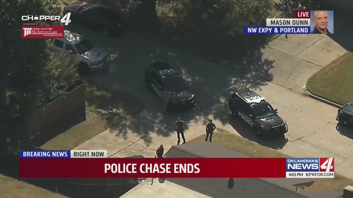 OKCPD police chase ends in NW OKC